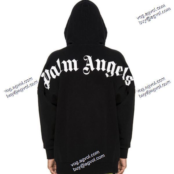 大人気☆NEW!! パーム エンジェルス Palm Angels スーパーコピー 激安 2020秋冬 パーカー PALM ANGELS BLACK LOGO OVER HOODIE 